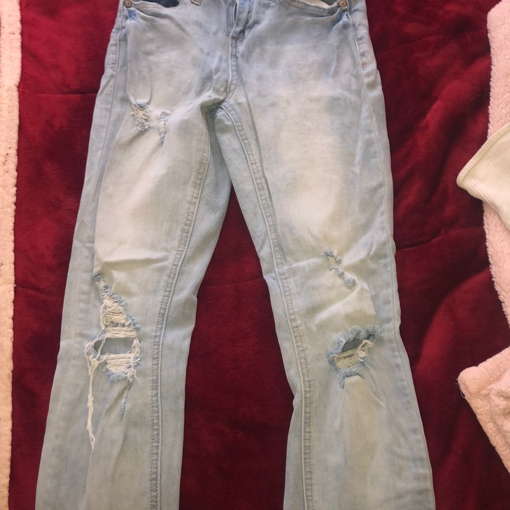 Mid rise skinny jeans
